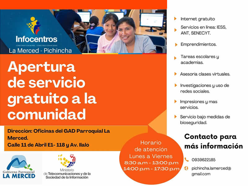 Infocentro La merced reanuda sus servicios