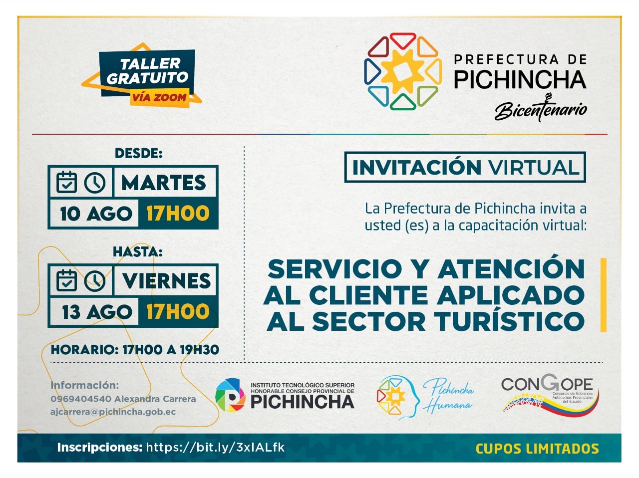 CAPACITACIÓN SERVICIO Y ATENCIÓN AL CLIENTE APLICADO AL SECTOR TURÍSTICO 