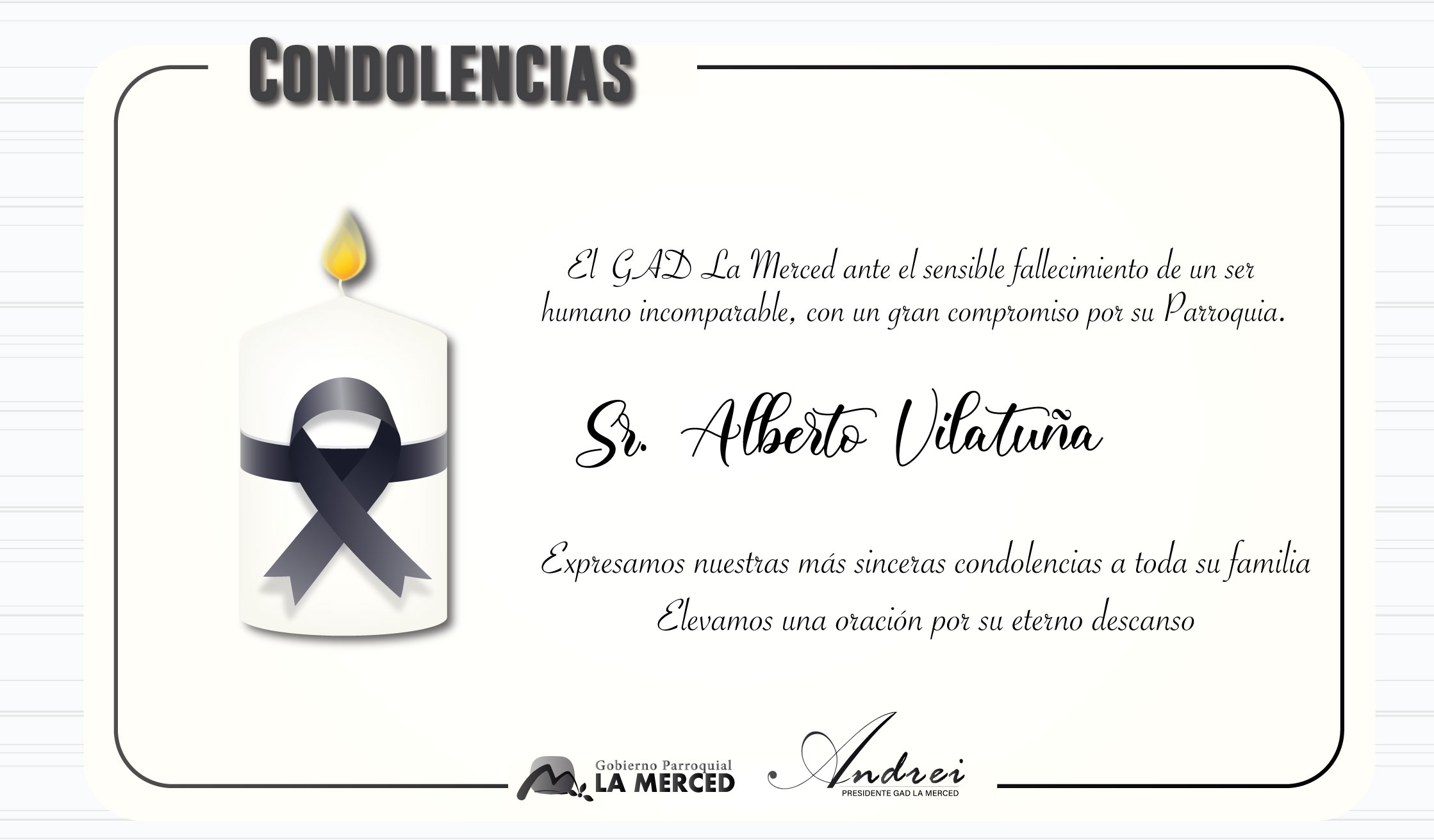 CONDOLENCIAS 