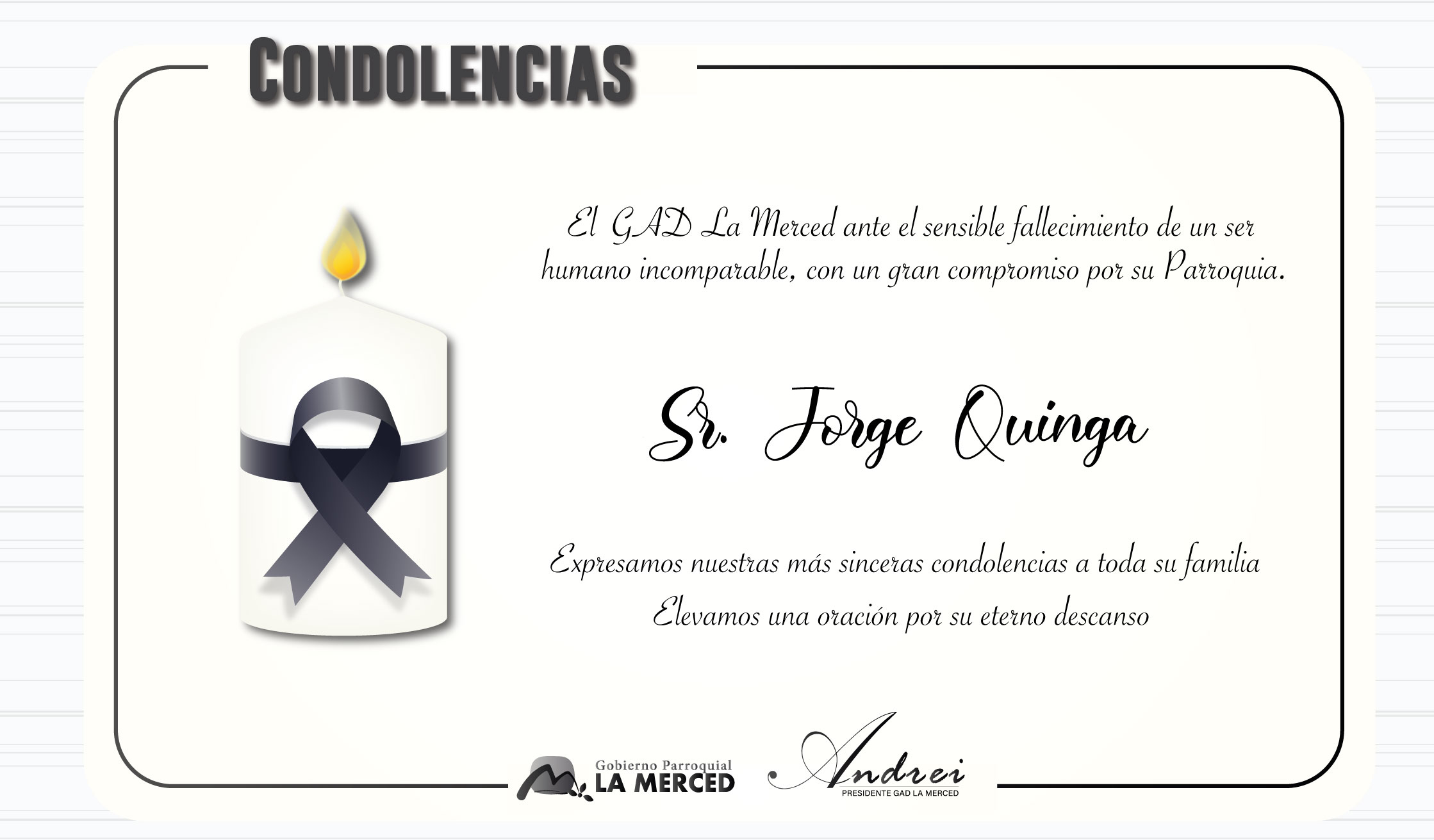 CONDOLENCIAS 