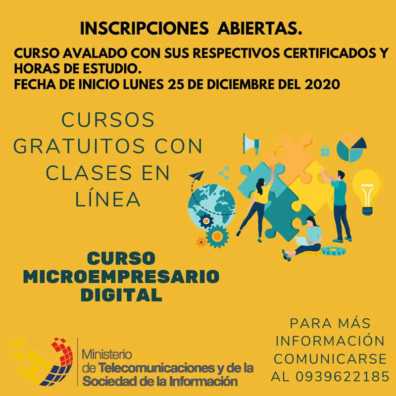 Infocentro - Curso gratuito con clases en línea