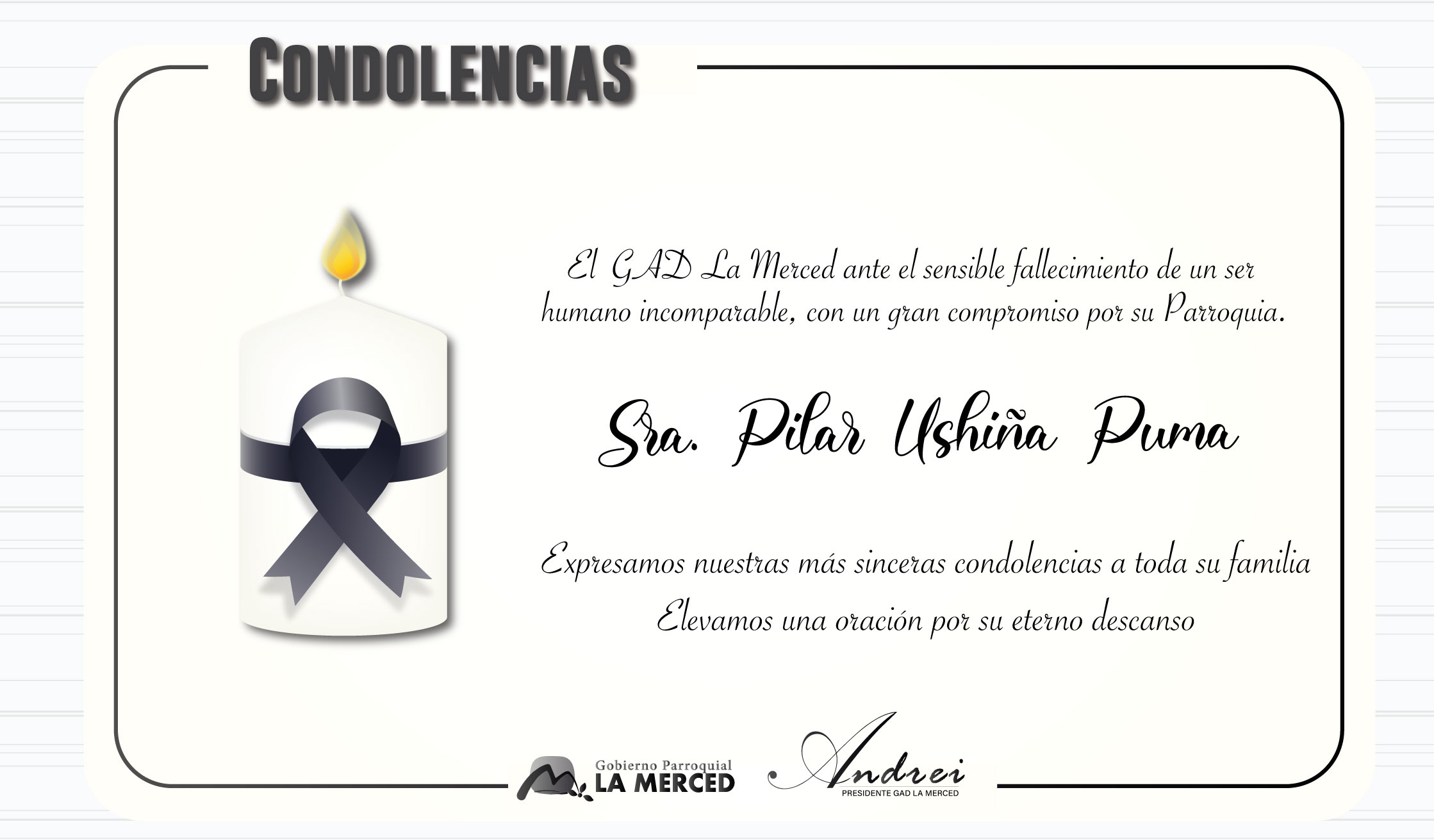 CONDOLENCIAS