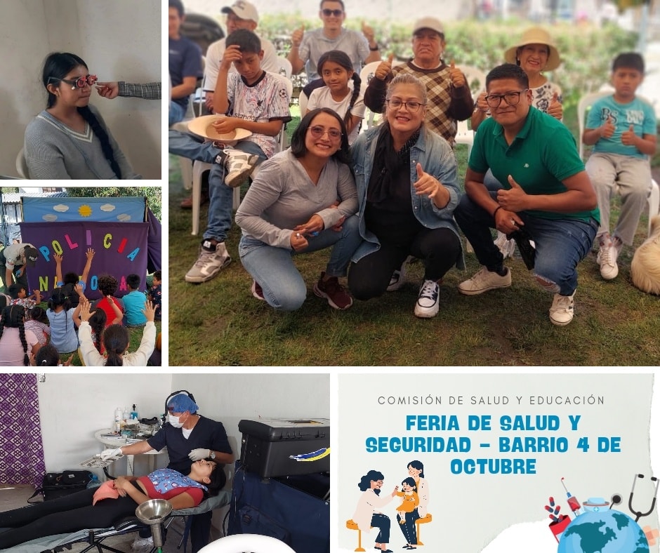 Exitosa Feria de Salud y Seguridad en el Barrio 4 de Octubre