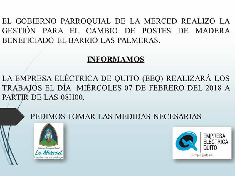 Cambio de postes barrio Las Palmeras